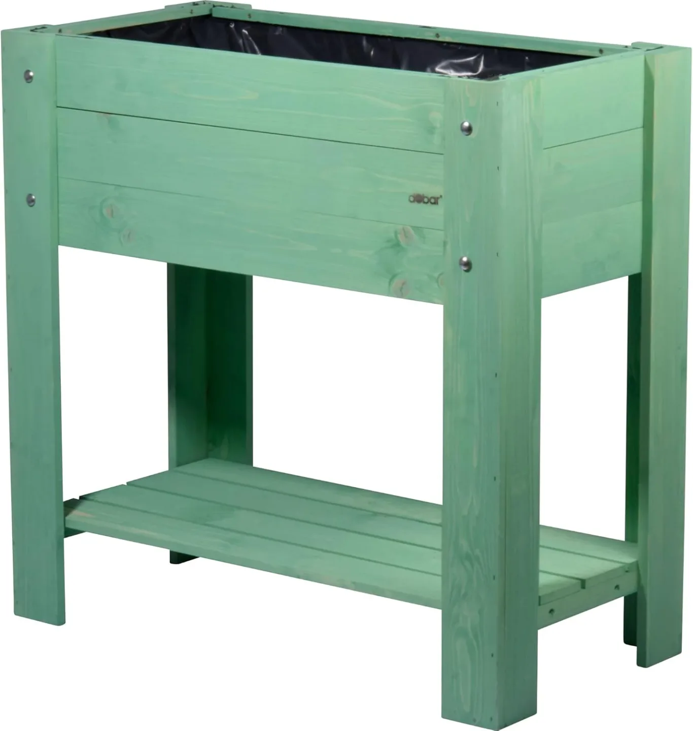 dobar® 58292FSCe Hochbeet Urban mit Ablagefläche |Erhöhtes Gemüsebeet | Salatbeet aus Massiv-Holz | Pflanzkasten für Balkon/Garten/Terrasse | 80 x 40 x 78 cm | Mintgrün - Bild 1