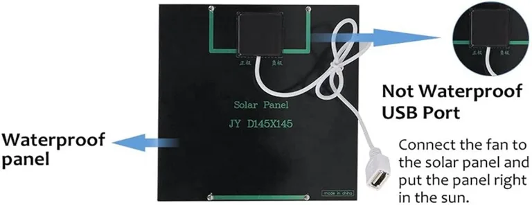 Lüfter mit Solarpanel-Antrieb, 6V 2W Tragbarer Mini-Solarventilator, USB-Solar-Abluftventilator, Outdoor Camping Wohnwagen Yacht Gewächshaus Hundehütte Hühnerstall Ventilator, Auto-Belüftungssystem – Bild 6