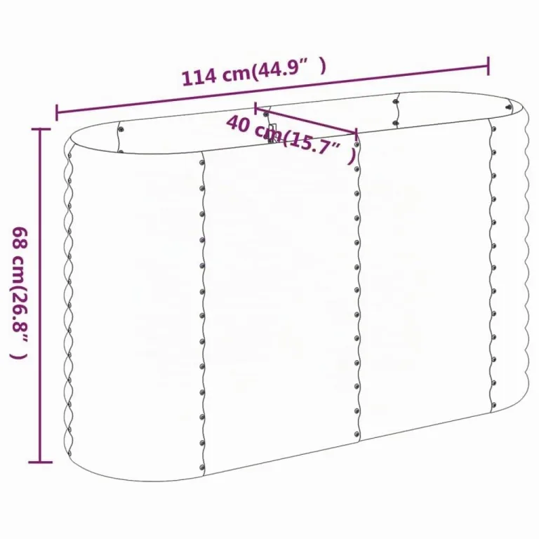 vidaXL Hochbeet, Wetterfestes Hochbeet für Garten Balkon Terrasse, Kräuterhochbeet zum Selber Bauen, Pflanzkasten aus Metall, Verzinkter Stahl Grün – Bild 3
