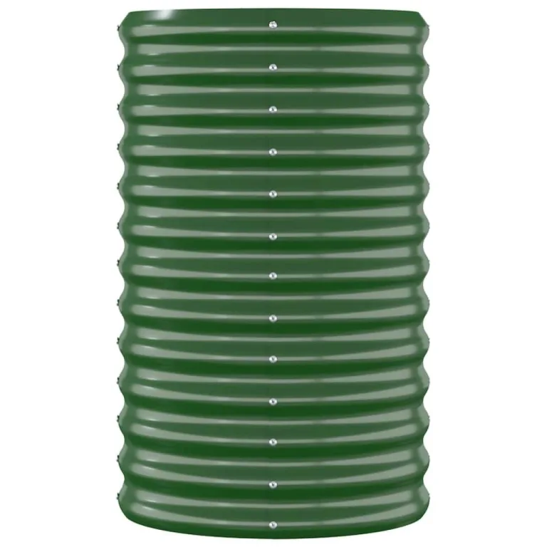 vidaXL Hochbeet, Wetterfestes Hochbeet für Garten Balkon Terrasse, Kräuterhochbeet zum Selber Bauen, Pflanzkasten aus Metall, Verzinkter Stahl Grün – Bild 4