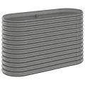 vidaXL Hochbeet, Wetterfestes Hochbeet für Garten Balkon Terrasse, Kräuterhochbeet zum Selber Bauen, Pflanzkasten aus Metall, Verzinkter Stahl Grau - Thumbnail 1