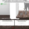 VOUNOT® Gewächshaus Foliengewächshaus, Seitenwände Aufrollbar Winterfest, Tomatenhaus Folientunnel, 3x3x2m 9m², Weiß - Thumbnail 7