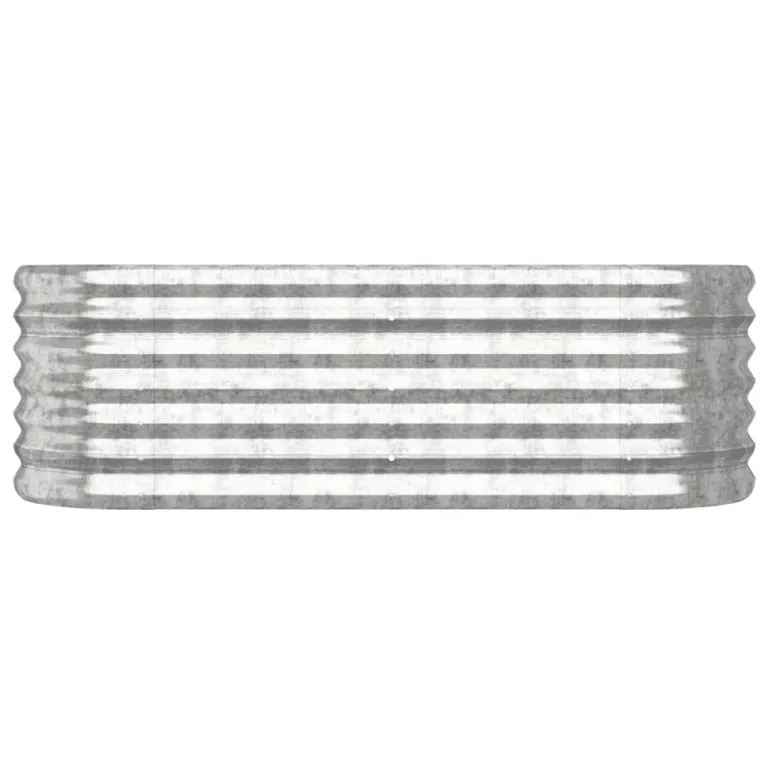 vidaXL Hochbeet, Wetterfestes Hochbeet für Garten Balkon Terrasse, Kräuterhochbeet zum Selber Bauen, Pflanzkasten aus Metall, Verzinkter Stahl Silbern – Bild 5