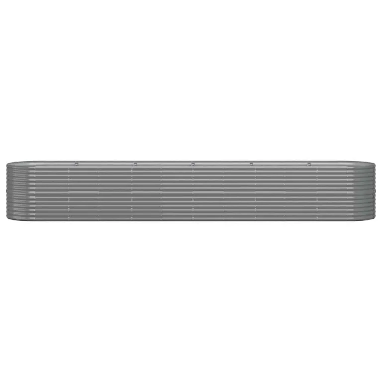 vidaXL Hochbeet, Wetterfestes Hochbeet für Garten Balkon Terrasse, Kräuterhochbeet zum Selber Bauen, Pflanzkasten aus Metall, Verzinkter Stahl Grau – Bild 5