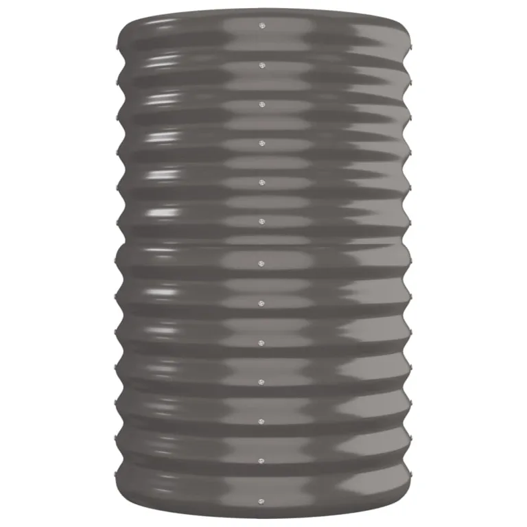 vidaXL Hochbeet, Wetterfestes Hochbeet für Garten Balkon Terrasse, Kräuterhochbeet zum Selber Bauen, Pflanzkasten aus Metall, Verzinkter Stahl Grau – Bild 6