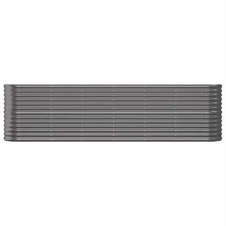 vidaXL Hochbeet, Wetterfestes Hochbeet für Garten Balkon Terrasse, Kräuterhochbeet zum Selber Bauen, Pflanzkasten aus Metall, Verzinkter Stahl Anthrazit – Bild 5