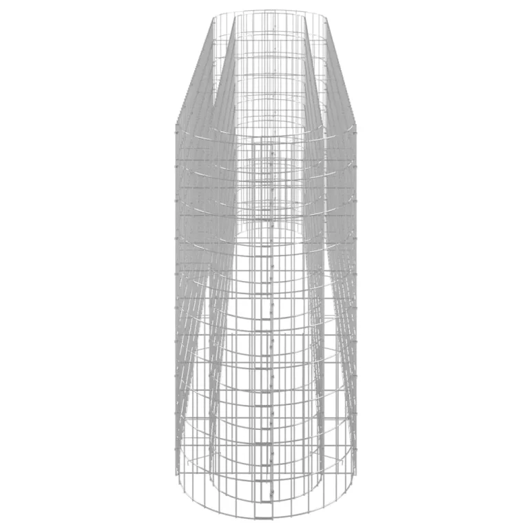 vidaXL Gabionen Hochbeet Steinkorb Pflanzkorb Gabionenkorb Pflanzkasten Pflanzkübel Pflanzbeet Garten Verzinktes Eisen 260x50x100 cm – Bild 6