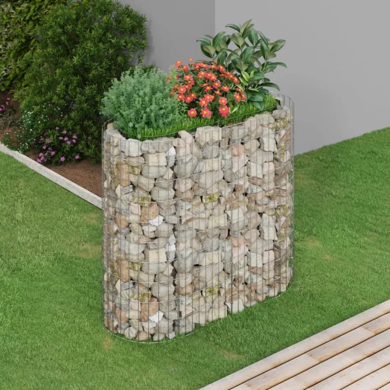 vidaXL Gabionen Hochbeet Steinkorb Pflanzkorb Gabionenkorb Pflanzkasten Pflanzkübel Pflanzbeet Garten Verzinktes Eisen 120x50x100 cm – Bild 2
