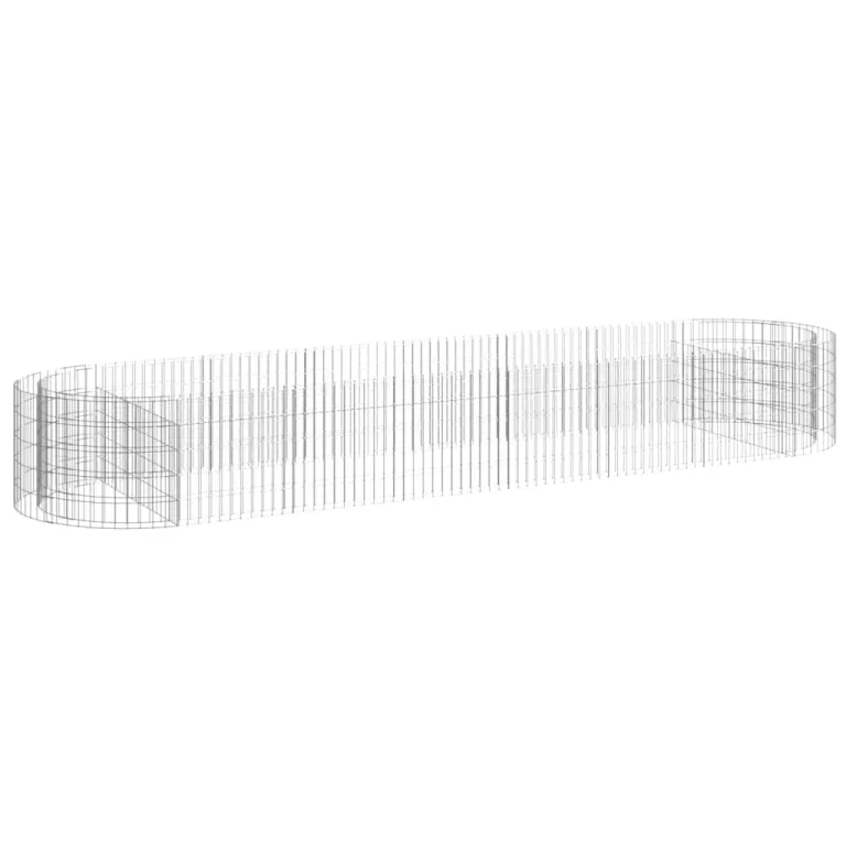 vidaXL Gabionen Hochbeet Steinkorb Pflanzkorb Gabionenkorb Pflanzkasten Pflanzkübel Pflanzbeet Garten Verzinktes Eisen 120x50x100 cm – Bild 8