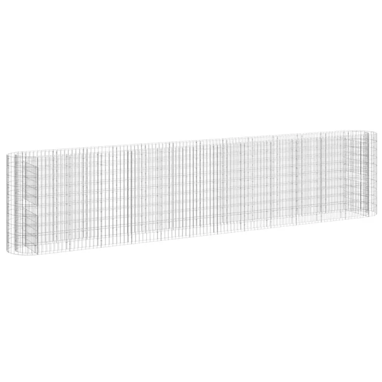 vidaXL Gabionen Hochbeet Steinkorb Pflanzkorb Gabionenkorb Pflanzkasten Pflanzkübel Pflanzbeet Garten Verzinktes Eisen 120x50x100 cm – Bild 9