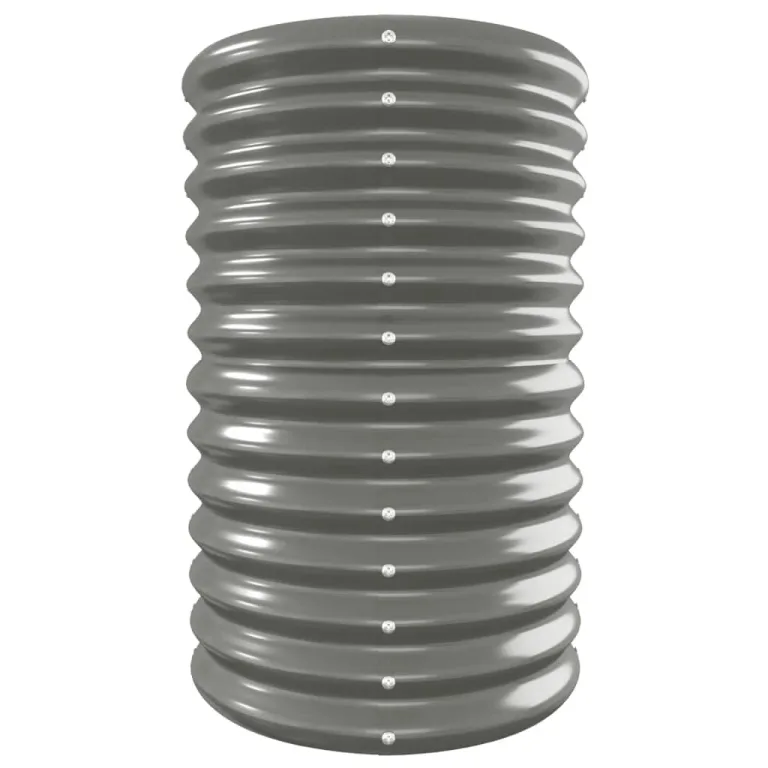 vidaXL Hochbeet, Wetterfestes Hochbeet für Garten Balkon Terrasse, Kräuterhochbeet zum Selber Bauen, Pflanzkasten aus Metall, Verzinkter Stahl Grau – Bild 6