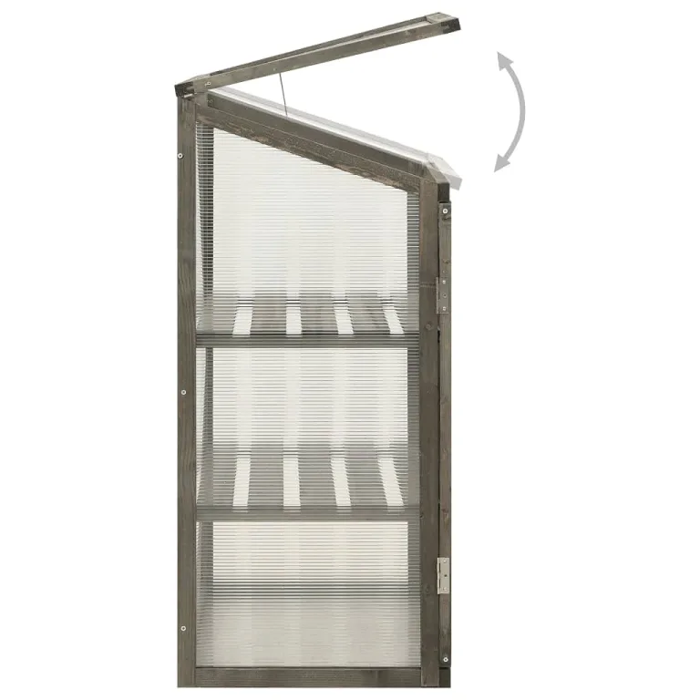 INLIFE Gewächshaus 60x45x100 cm Tannenholz-4849 – Bild 2