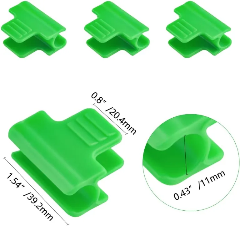40Stück Gewächshaus Klammern Garten Klammern Film Row Cover Clips Frame Shading Net Rod Clip für Saison Pflanze Erweiterung Unterstützung (11 mm) – Bild 4