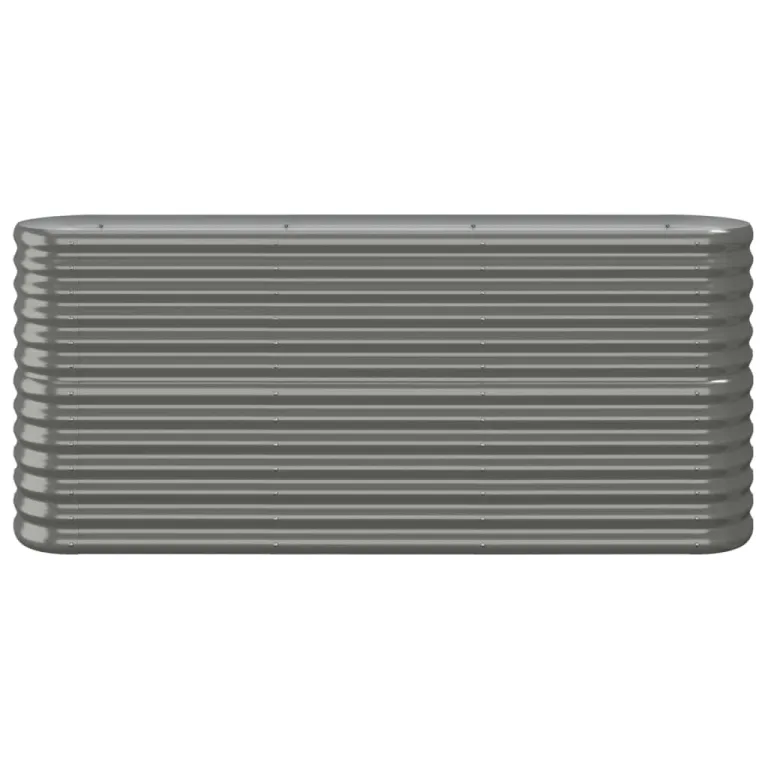 vidaXL Hochbeet, Wetterfestes Hochbeet für Garten Balkon Terrasse, Kräuterhochbeet zum Selber Bauen, Pflanzkasten aus Metall, Verzinkter Stahl Grau – Bild 5
