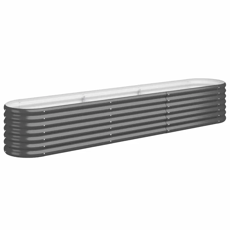 vidaXL Hochbeet, Wetterfestes Hochbeet für Garten Balkon Terrasse, Kräuterhochbeet zum Selber Bauen, Pflanzkasten aus Metall, Pulverbeschichteter Stahl Grün – Bild 7