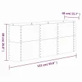 vidaXL Hochbeet, Wetterfestes Hochbeet für Garten Balkon Terrasse, Kräuterhochbeet zum Selber Bauen, Pflanzkasten aus Metall, Pulverbeschichteter Stahl Grün - Thumbnail 3