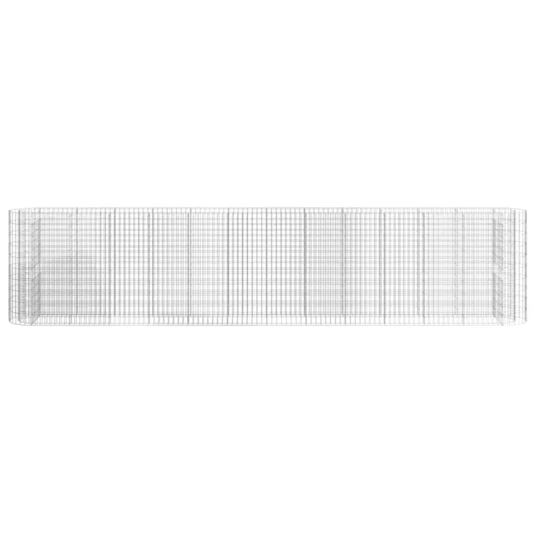 vidaXL Gabionen Hochbeet Steinkorb Pflanzkorb Gabionenkorb Pflanzkasten Pflanzkübel Pflanzbeet Garten Verzinktes Eisen 470x50x100 cm – Bild 5