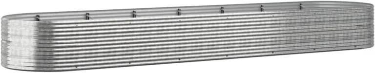 vidaXL Hochbeet, Wetterfestes Hochbeet für Garten Balkon Terrasse, Kräuterhochbeet zum Selber Bauen, Pflanzkasten aus Metall, Verzinkter Stahl Grau – Bild 8