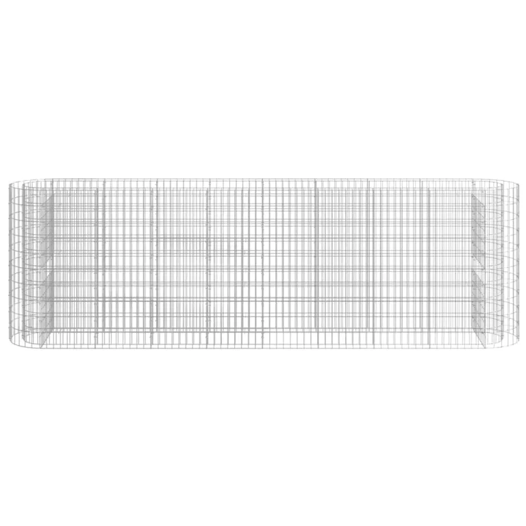 vidaXL Gabionen Hochbeet Steinkorb Pflanzkorb Gabionenkorb Pflanzkasten Pflanzkübel Pflanzbeet Garten Verzinktes Eisen 330x50x100 cm – Bild 5