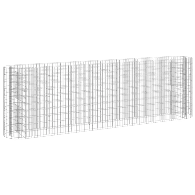 vidaXL Gabionen Hochbeet Steinkorb Pflanzkorb Gabionenkorb Pflanzkasten Pflanzkübel Pflanzbeet Garten Verzinktes Eisen 330x50x100 cm – Bild 1