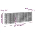 vidaXL Gabionen Hochbeet Steinkorb Pflanzkorb Gabionenkorb Pflanzkasten Pflanzkübel Pflanzbeet Garten Verzinktes Eisen 330x50x100 cm - Thumbnail 3