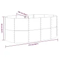 vidaXL Hochbeet, Wetterfestes Hochbeet für Garten Balkon Terrasse, Kräuterhochbeet zum Selber Bauen, Pflanzkasten aus Metall, Verzinkter Stahl Anthrazit - Thumbnail 4