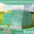 UISEBRT Gewächshaus Foliengewächshaus Winterfest Folientunnel Tomatenhaus Begehbares Treibhaus Frostschutz, 3x2x2m - 6m² - Thumbnail 3