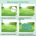 UISEBRT Gewächshaus Foliengewächshaus Winterfest Folientunnel Tomatenhaus Begehbares Treibhaus Frostschutz, 3x2x2m - 6m² - Thumbnail 8