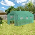 UISEBRT Gewächshaus Foliengewächshaus Winterfest Folientunnel Tomatenhaus Begehbares Treibhaus Frostschutz, 3x2x2m - 6m² - Thumbnail 10