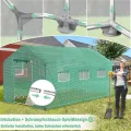 AufuN Gewächshaus Tomatengewächshaus 3x2x2m für Tomaten, mit Gitternetz und Fernster, Winterfest Treibhaus, Pflanzenhaus, Mehrweg,Schrägdach, Grün - Thumbnail 5