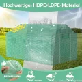 AufuN Gewächshaus Tomatengewächshaus 3x2x2m für Tomaten, mit Gitternetz und Fernster, Winterfest Treibhaus, Pflanzenhaus, Mehrweg,Schrägdach, Grün - Thumbnail 3