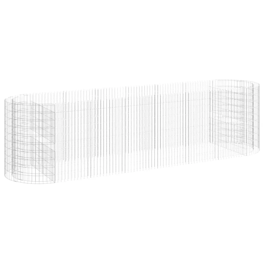 vidaXL Gabionen Hochbeet Steinkorb Pflanzkorb Gabionenkorb Pflanzkasten Pflanzkübel Pflanzbeet Garten Verzinktes Eisen 400x100x100 cm - Bild 1