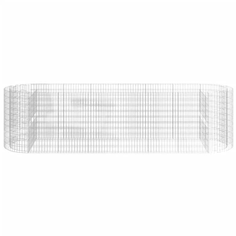 vidaXL Gabionen Hochbeet Steinkorb Pflanzkorb Gabionenkorb Pflanzkasten Pflanzkübel Pflanzbeet Garten Verzinktes Eisen 400x100x100 cm – Bild 5