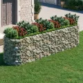 vidaXL Gabionen Hochbeet Steinkorb Pflanzkorb Gabionenkorb Pflanzkasten Pflanzkübel Pflanzbeet Garten Verzinktes Eisen 400x100x100 cm - Thumbnail 2