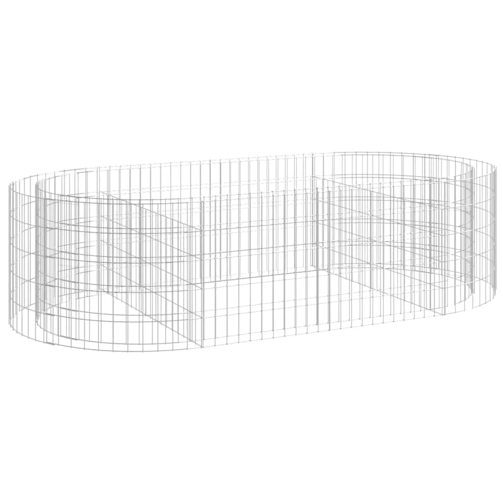 vidaXL Gabionen Hochbeet Steinkorb Pflanzkorb Gabionenkorb Pflanzkasten Pflanzkübel Pflanzbeet Garten Verzinktes Eisen 200x100x50 cm - Bild 1