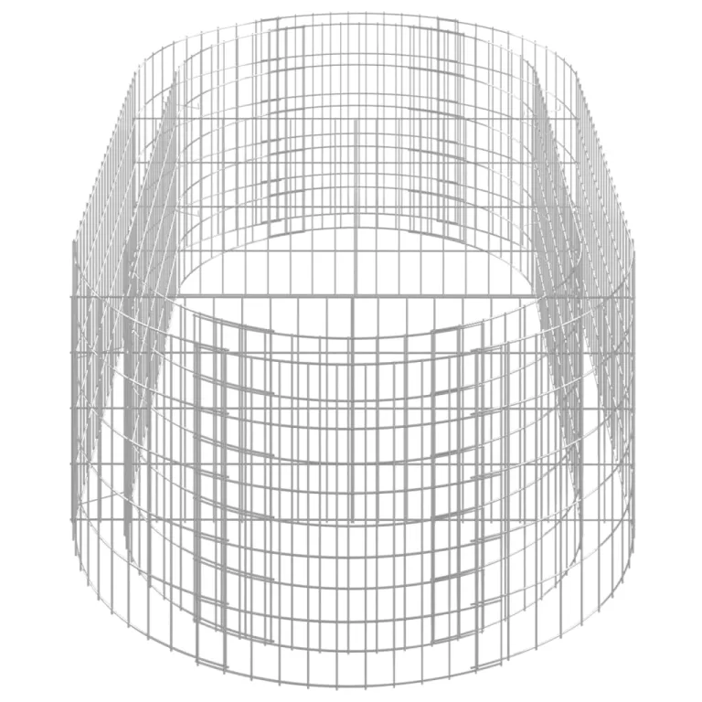 vidaXL Gabionen Hochbeet Steinkorb Pflanzkorb Gabionenkorb Pflanzkasten Pflanzkübel Pflanzbeet Garten Verzinktes Eisen 200x100x50 cm – Bild 6