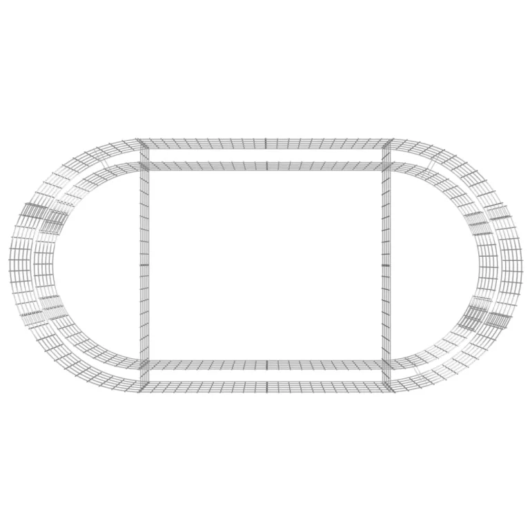 vidaXL Gabionen Hochbeet Steinkorb Pflanzkorb Gabionenkorb Pflanzkasten Pflanzkübel Pflanzbeet Garten Verzinktes Eisen 200x100x50 cm – Bild 7
