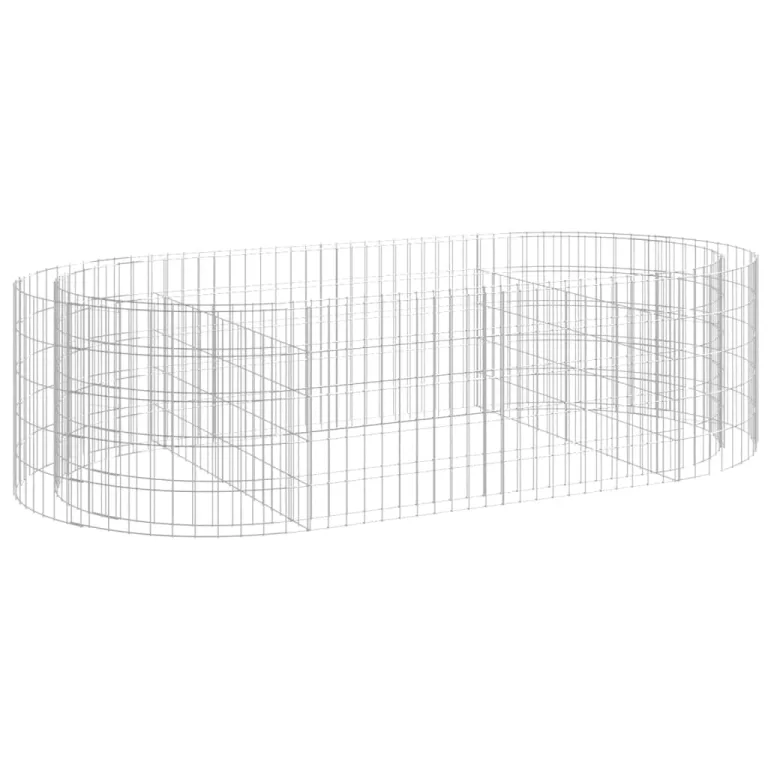 vidaXL Gabionen Hochbeet Steinkorb Pflanzkorb Gabionenkorb Pflanzkasten Pflanzkübel Pflanzbeet Garten Verzinktes Eisen 200x100x50 cm – Bild 1