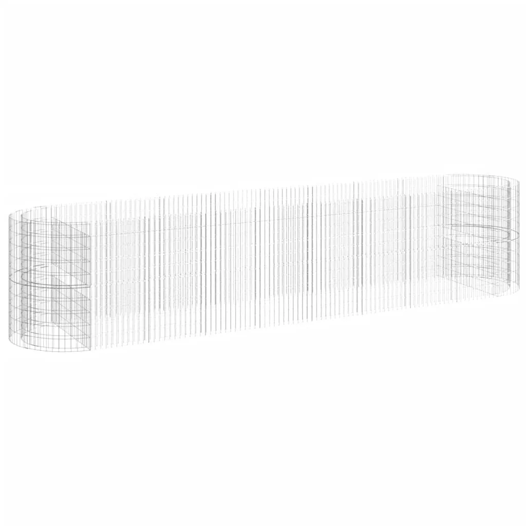 vidaXL Gabionen Hochbeet Steinkorb Pflanzkorb Gabionenkorb Pflanzkasten Pflanzkübel Pflanzbeet Garten Verzinktes Eisen 500x100x100 cm - Bild 1