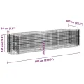 vidaXL Gabionen Hochbeet Steinkorb Pflanzkorb Gabionenkorb Pflanzkasten Pflanzkübel Pflanzbeet Garten Verzinktes Eisen 500x100x100 cm - Thumbnail 3