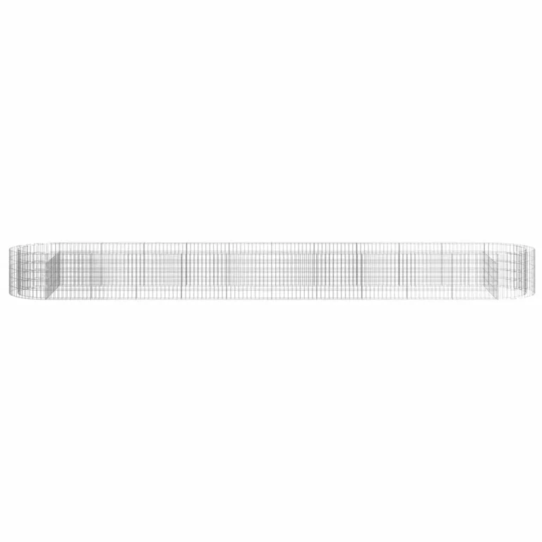 vidaXL Gabionen Hochbeet Steinkorb Pflanzkorb Gabionenkorb Pflanzkasten Pflanzkübel Pflanzbeet Garten Verzinktes Eisen 600x100x50 cm – Bild 5