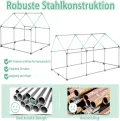 Gartengewächshäuser Gewächshaus Tomatenhaus Foliengewächshaus Folientunnel Treibhaus Folienzelt Frühbeet Gemüse Pflanzenhaus Gartenhaus mit Fenster für Garten Pflanze Grün 4,5x2x2m 9m² - Thumbnail 5