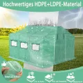 Gartengewächshäuser Gewächshaus Tomatenhaus Foliengewächshaus Folientunnel Treibhaus Folienzelt Frühbeet Gemüse Pflanzenhaus Gartenhaus mit Fenster für Garten Pflanze Grün 4,5x2x2m 9m² - Thumbnail 3