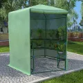 INLIFE Gewächshaus mit Regalen Stahl 227 x 223 cm - Thumbnail 4