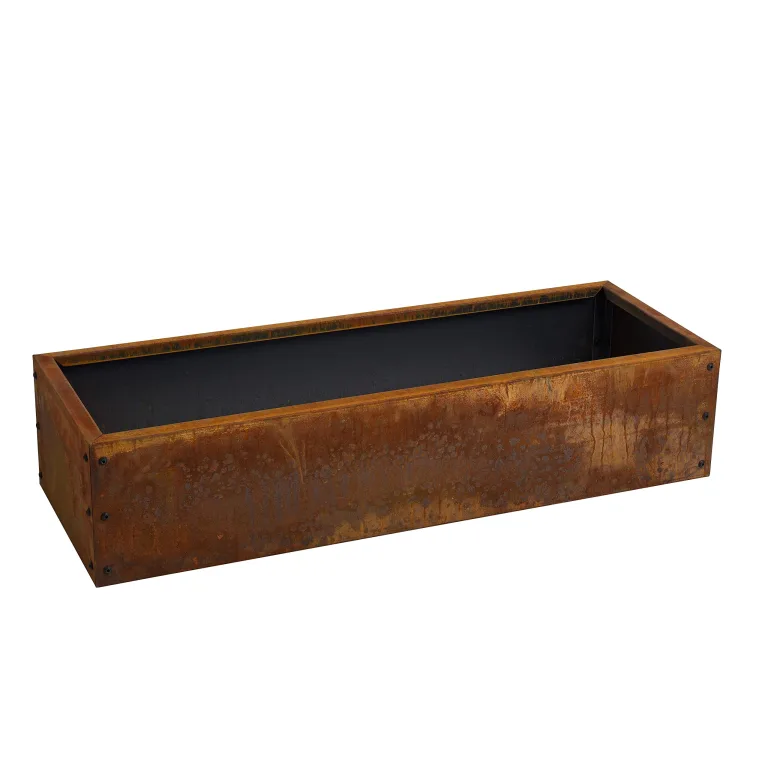 ESTEXO Beeteinfassung Beetumrandung Edelrost Hochbeet Rost Cortenstahl Umrandung Rahmen Pflanzbeet Pflanzkasten Blumenkasten (100x100x25 cm) – Bild 8