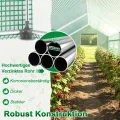 Froadp Gartengewächshäuser aus Verzinktes Rohr Tomatenhaus Winterfest Foliengewächshaus mit Gitternetzfolie Fenster Frostschutz Treibhaus Grün Gewächshaus für Garten Pflanze (6㎡, 3x2x2m) - Thumbnail 4