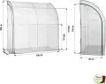 TERRE JARDIN - Gartengewächshaus 4 Jahreszeiten - Überwinterungsgewächshaus 2 x 2 x 1 m - Verstärkte wasserdichte Plane - wetterfest, frostsicher, UV-beständig - Robuste Stahlkonstruktion - Thumbnail 3