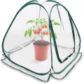 Mini Pop-Up Folien Gewächshaus 60 x 60 cm – Kleines Treibhaus für Gemüse, Blumen & Pilze – Transparentes PVC Überwinterungszelt für Pflanzen – Kein Aufbau Erforderlich - Thumbnail 1