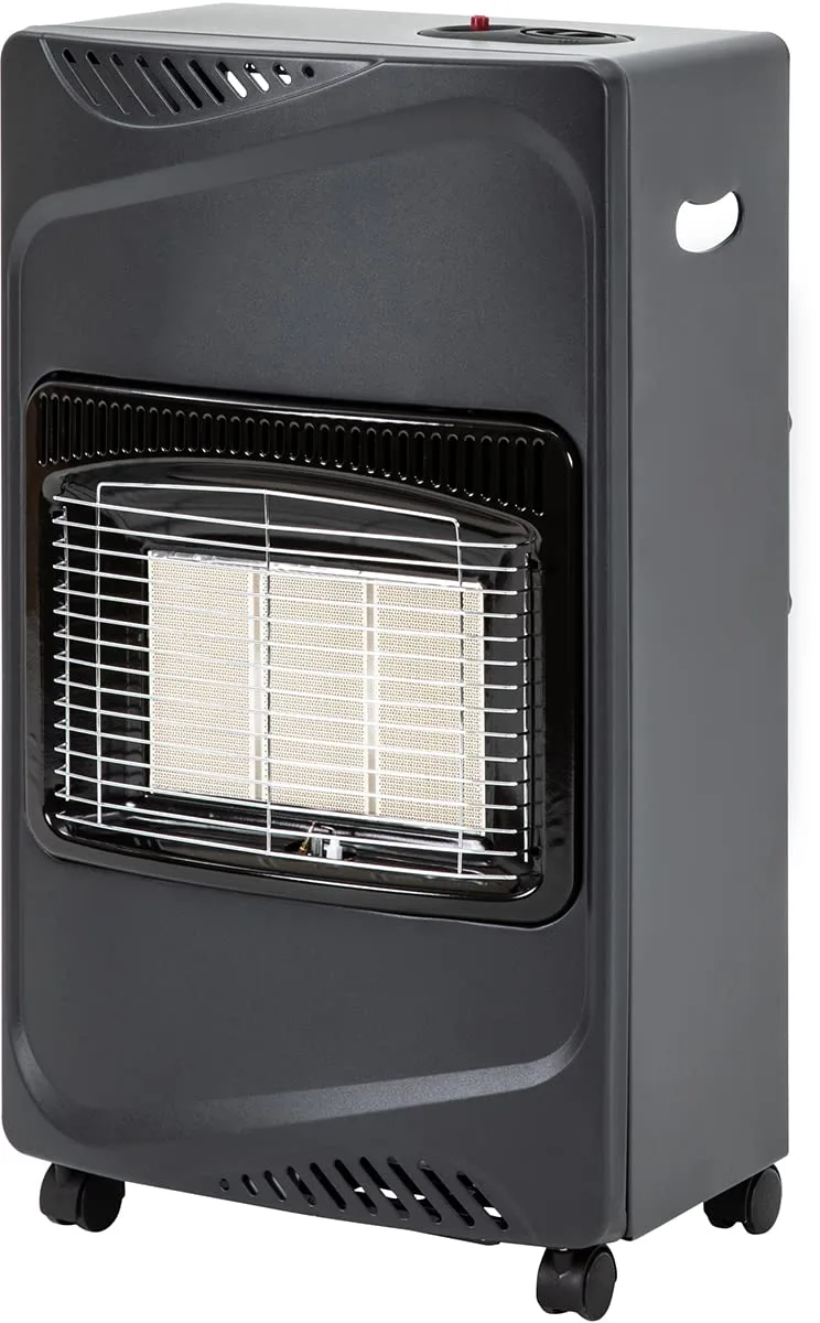 Heidenfeld Gasheizung Inferno GH100 | ???? ???????????????????? ???????????????????????????????? - 4200 Watt - Heizstrahler - Gasheizung für Innenräume - Gasofen - Gasheizer - Gasflaschen bis 15 Kg - Gasschlauch (Schwarz) – Bild 9