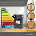 Heidenfeld Gasheizung Inferno GH100 | ???? ???????????????????? ???????????????????????????????? - 4200 Watt - Heizstrahler - Gasheizung für Innenräume - Gasofen - Gasheizer - Gasflaschen bis 15 Kg - Gasschlauch (Schwarz) - Thumbnail 3